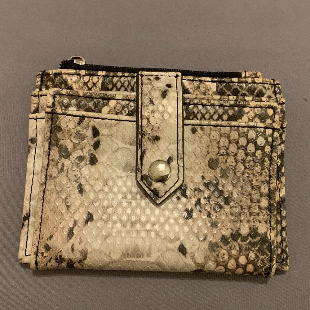 Faux Snake Skin Print Wallet